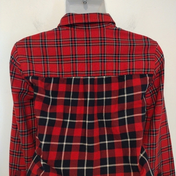 Madewell - Ex Boyfriend Mixed Plaid Patchwork Shirt - Picture 11 of 16